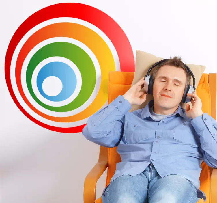 Adesivo murali cerchi concentrici - TenStickers