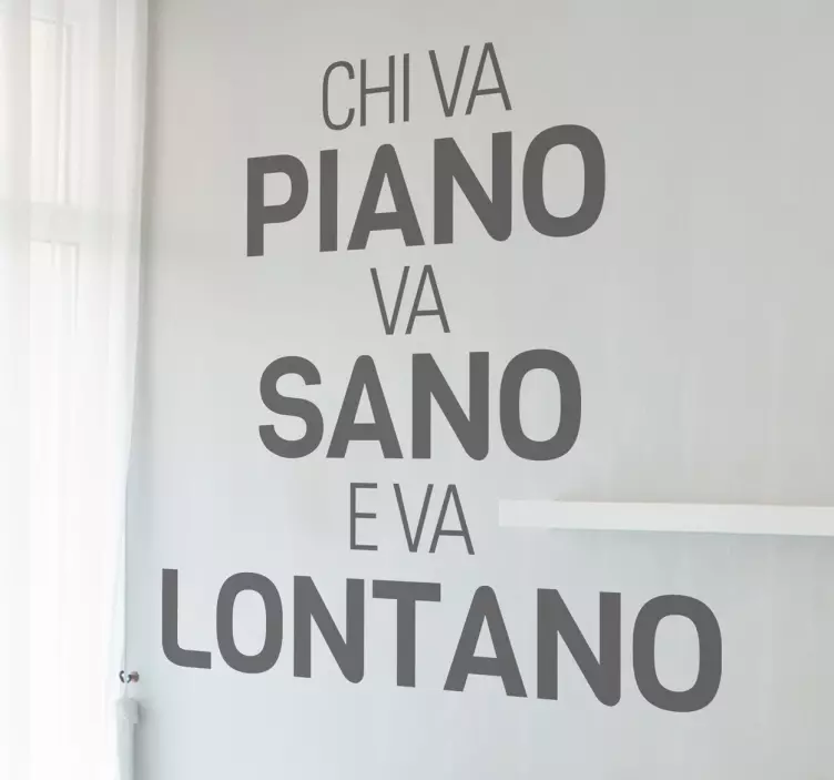 Sticker decorativo chi va piano - TenStickers