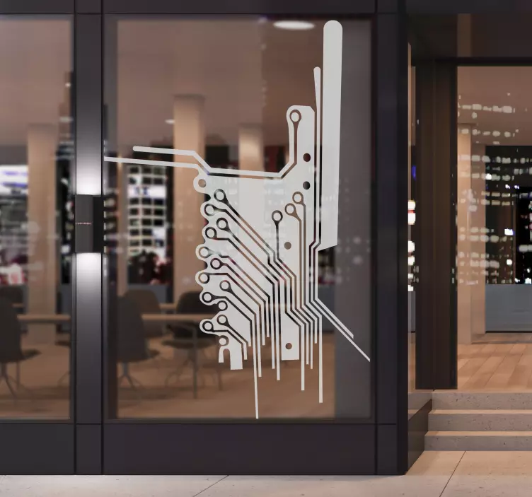 Sticker decorativo circuiti astratti - TenStickers