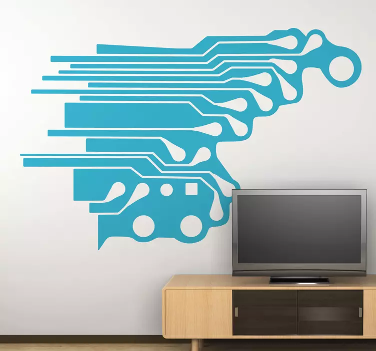 Sticker decorativo circuito elettronico 2 - TenStickers