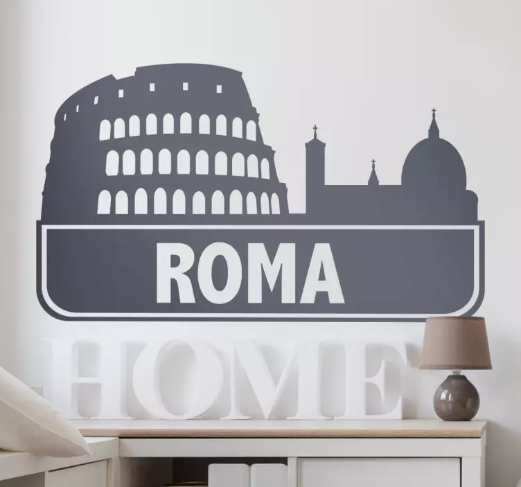 Sticker decorativo città Roma - TenStickers