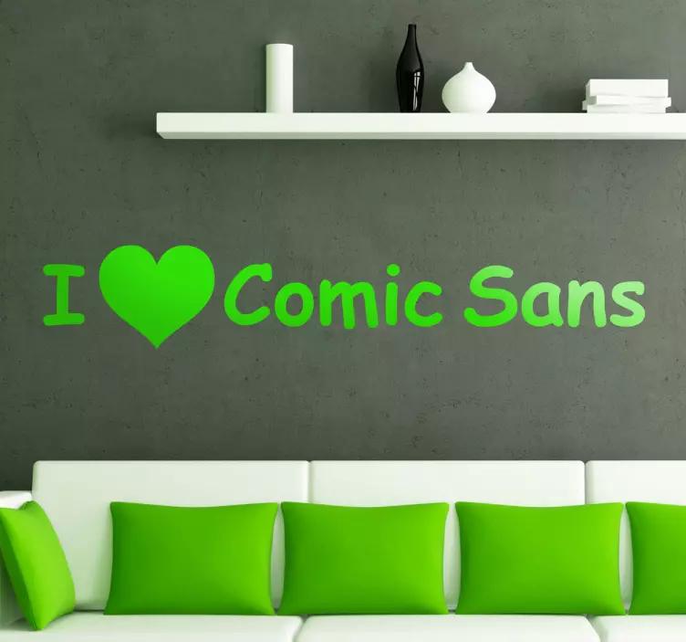 Sticker decorativo Comic Sans - TenStickers