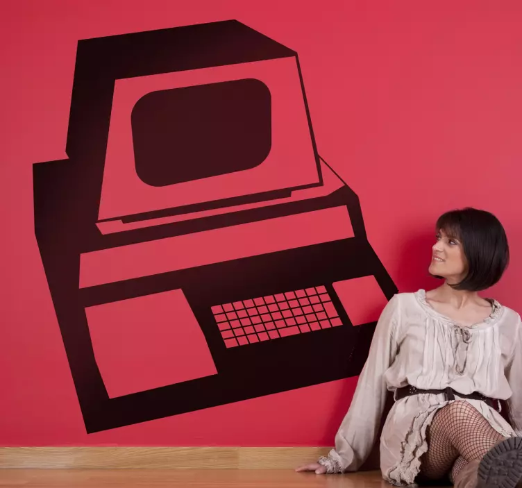 Sticker decorativo computer anni '80 - TenStickers