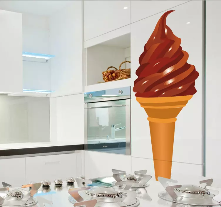 Sticker decorativo cono gelato - TenStickers