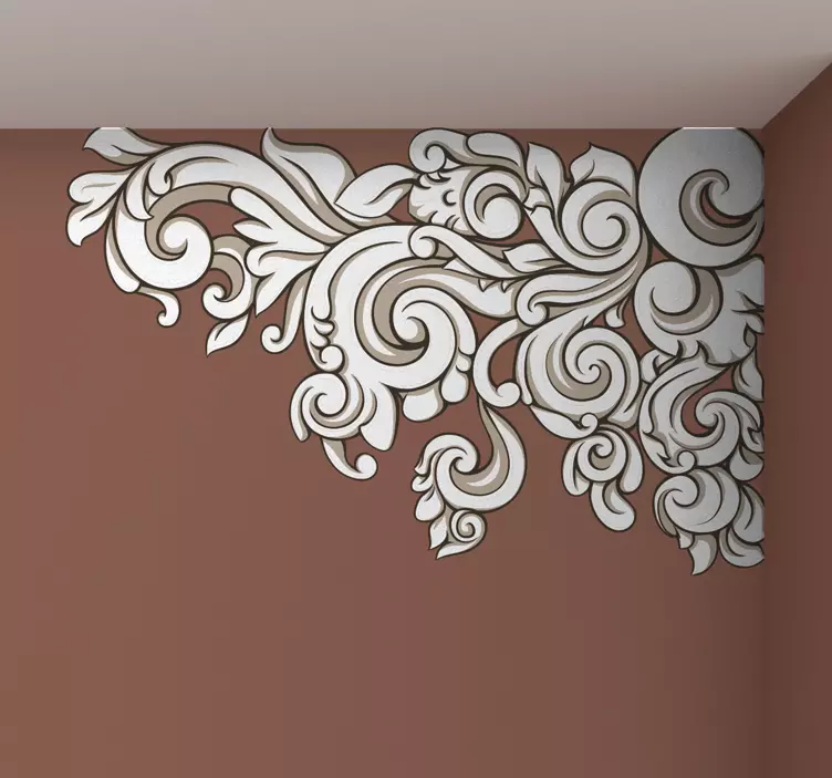 Sticker decorativo cornice barocco - TenStickers