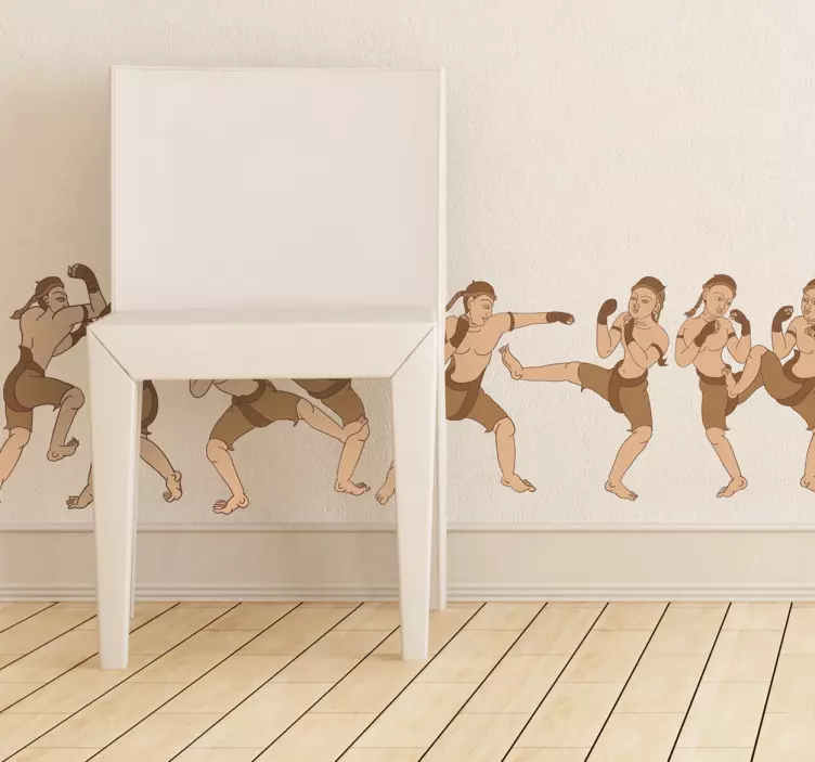 Sticker decorativo cornice Muay Thai - TenStickers