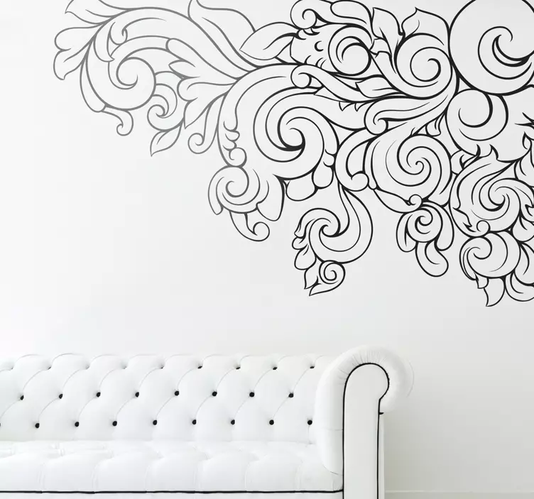 Sticker decorativo cornice stile barocco - TenStickers