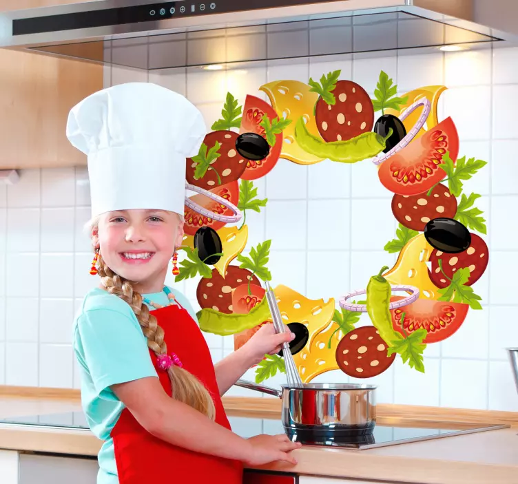 Sticker decorativo corona di insalata - TenStickers