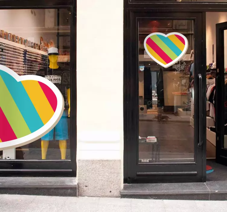 Sticker decorativo cuore a colori - TenStickers