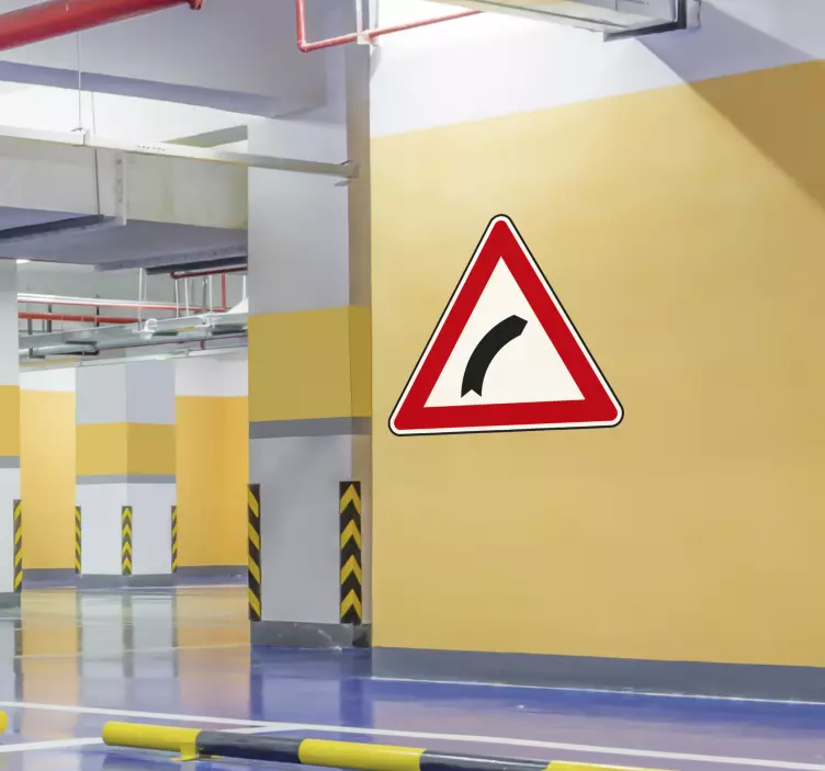 Sticker decorativo curva pericolosa - TenStickers