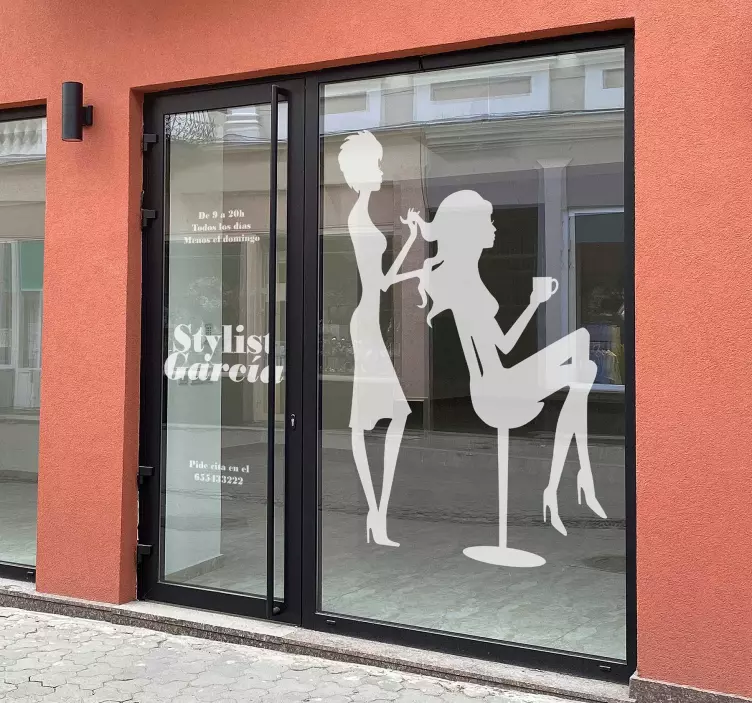 Adesivo per vetrina dalla parrucchiera - TenStickers