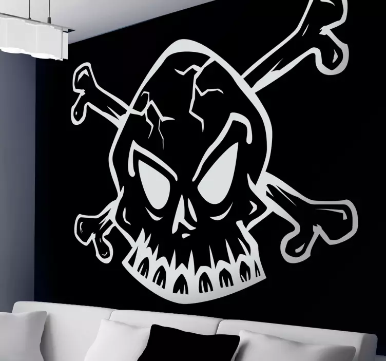 Sticker decorativo disegno teschio - TenStickers