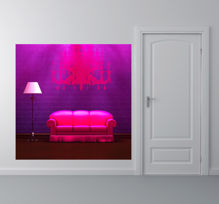 Sticker decorativo divano con lampade - TenStickers