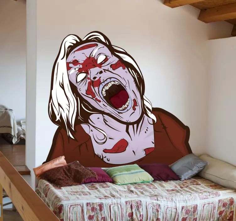 Sticker decorativo donna zombie - TenStickers