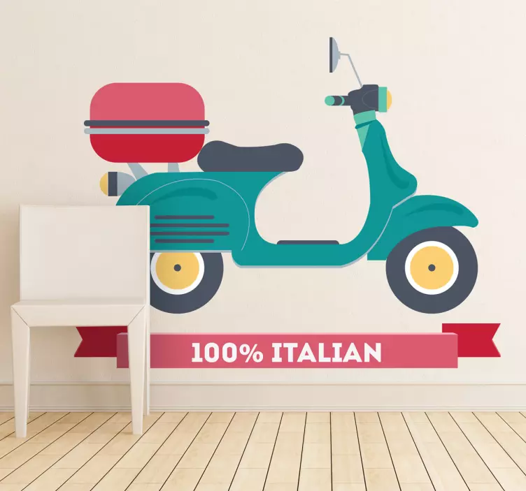 Sticker decorativo due ruote italiane - TenStickers