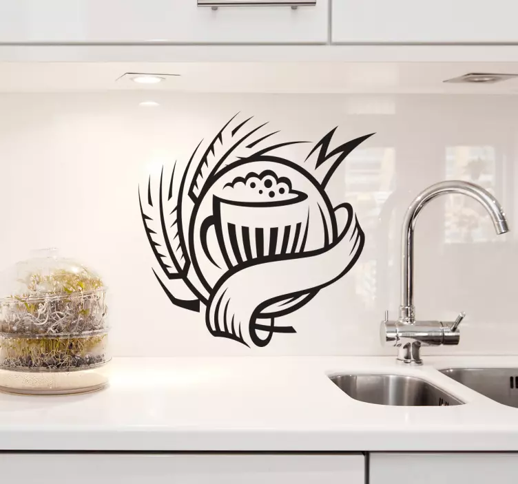 Sticker decorativo emblema birra - TenStickers