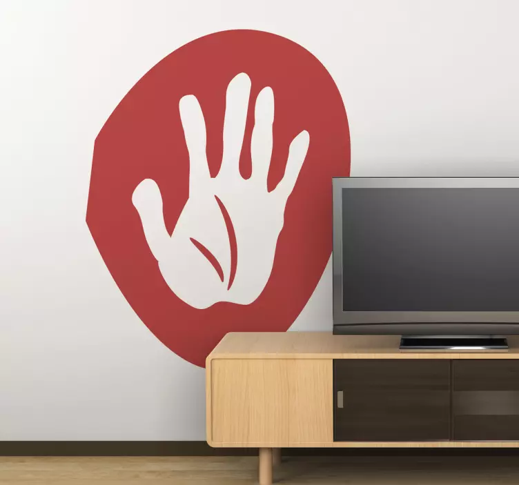 Sticker decorativo emblema mano - TenStickers