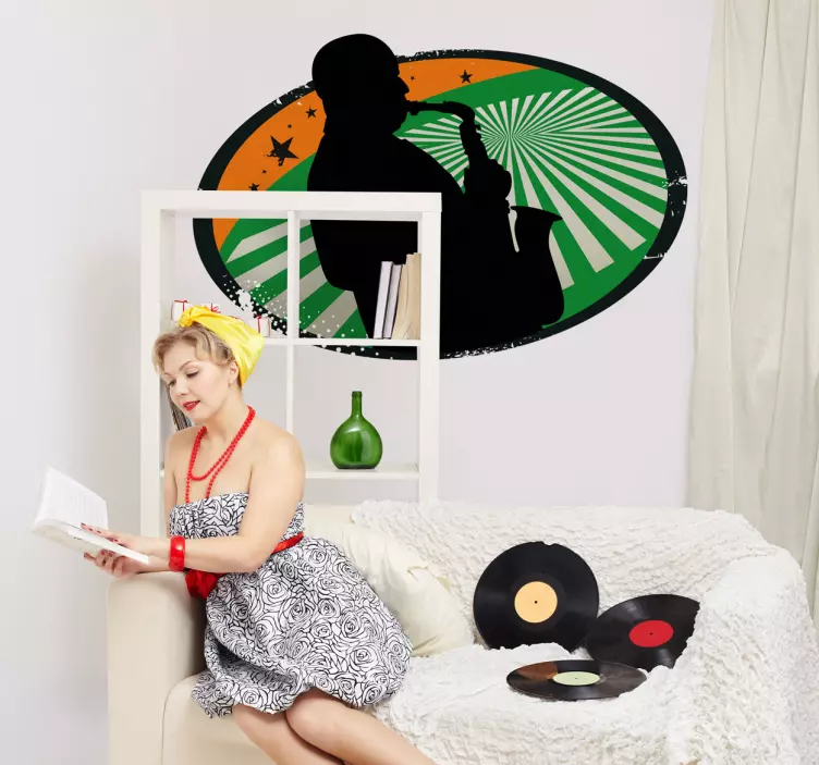 Sticker decorativo emblema musica 3 - TenStickers