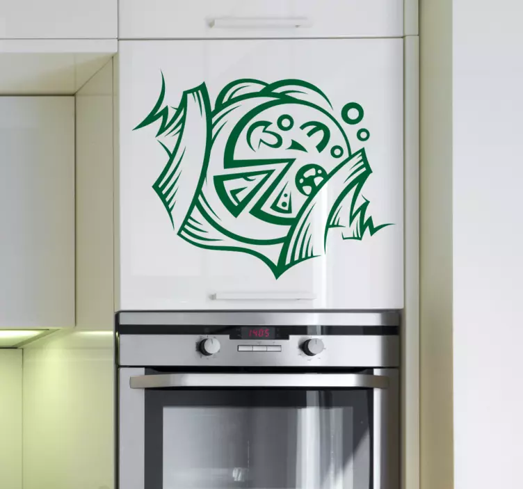 Adesivo cucina emblema pizza - TenStickers