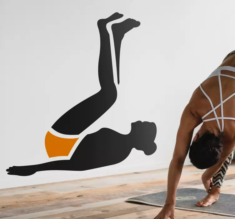 Sticker decorativo esercizio addominali 2 - TenStickers