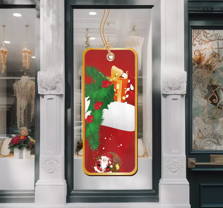 Sticker decorativo etichetta regalo Natale - TenStickers