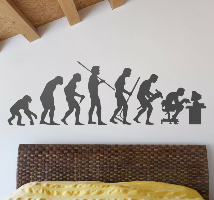 Sticker decorativo evoluzione umana - TenStickers