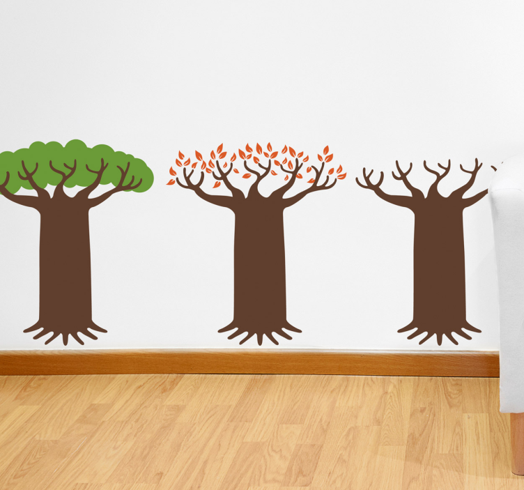 Sticker decorativo fasi albero - TenStickers