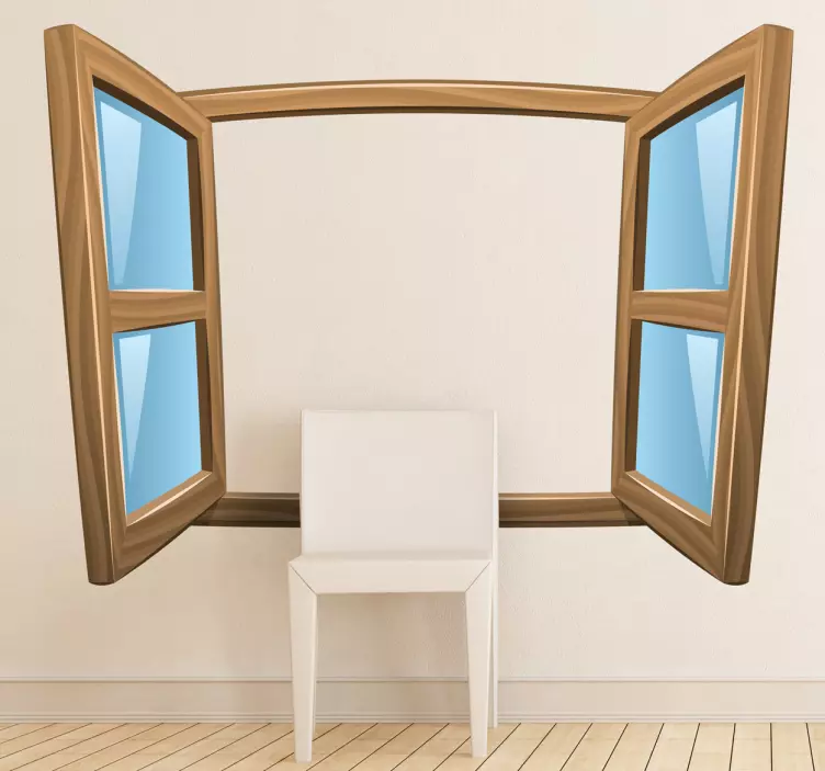 Sticker decorativo finestra spalancata - TenStickers