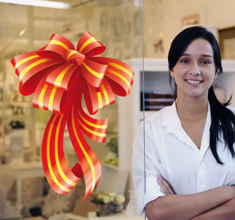 Sticker decorativo fiocco Natale 3 - TenStickers