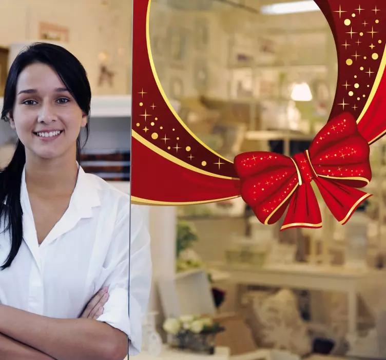 Sticker decorativo fiocco natalizio - TenStickers