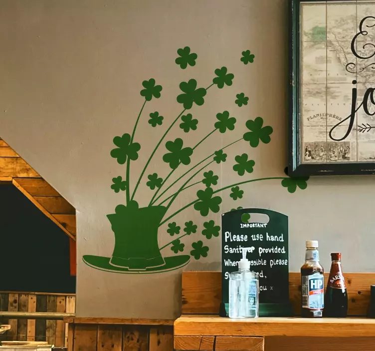 Sticker decorativo fiori dal cappello - TenStickers