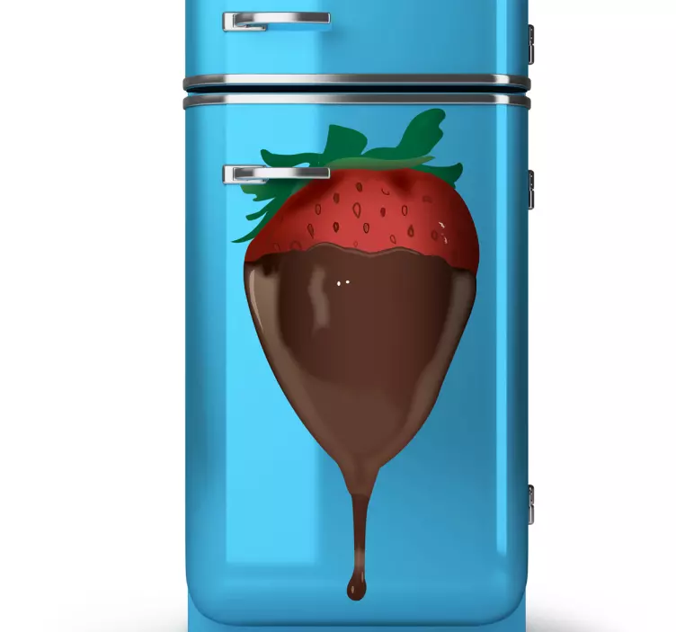 Sticker decorativo fragola con cioccolato - TenStickers