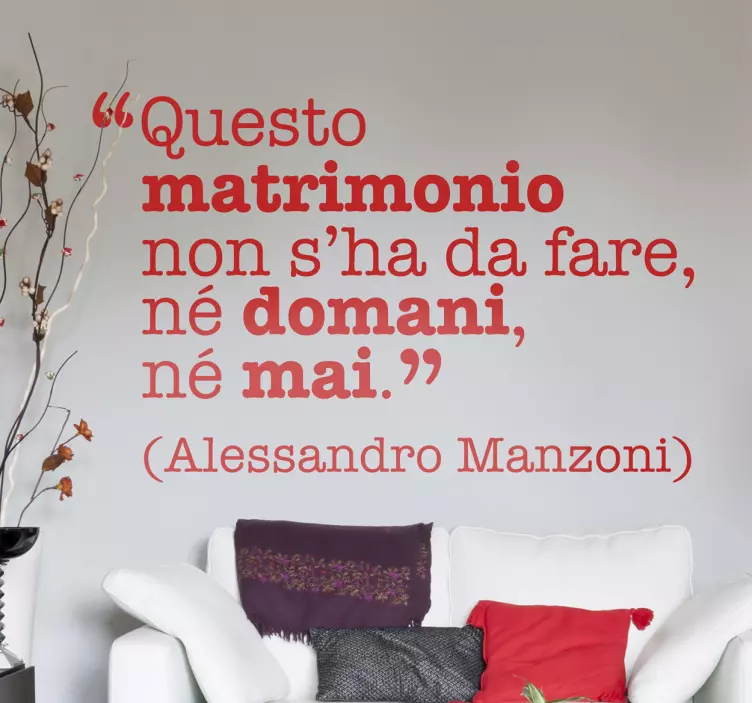 Sticker decorativo frase matrimonio - TenStickers