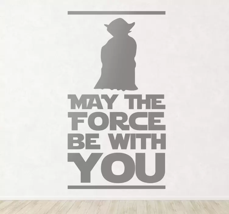 Adesivo mural soggiorno frase Yoda - TenStickers