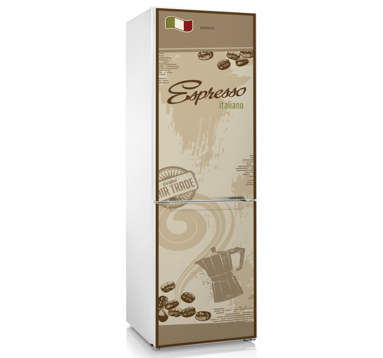 Adesivo  frigo caffè italiano - TenStickers