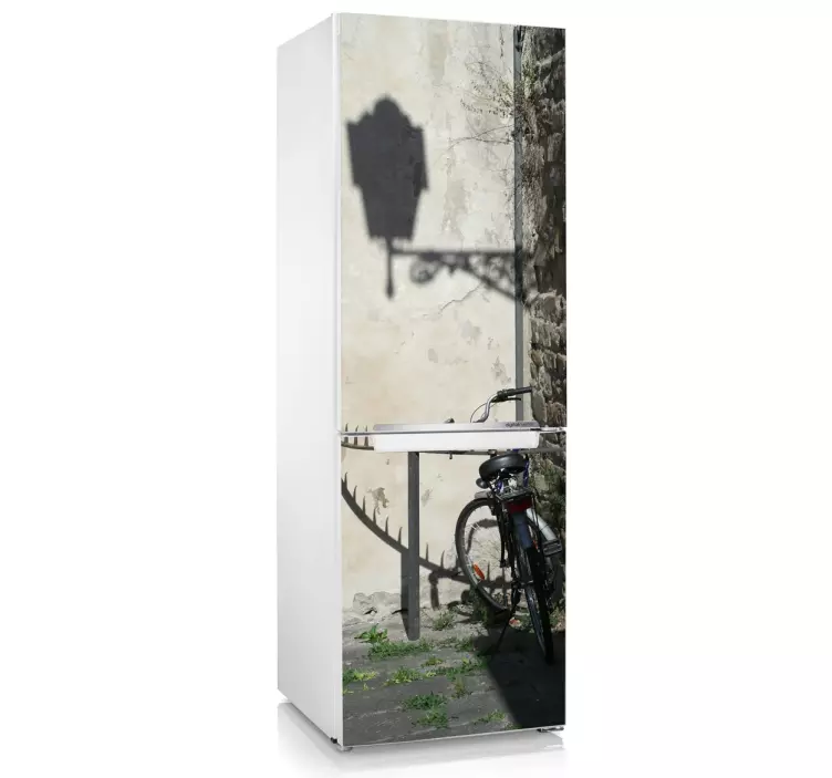 Sticker decorativo frigo lampione e bicicletta - TenStickers