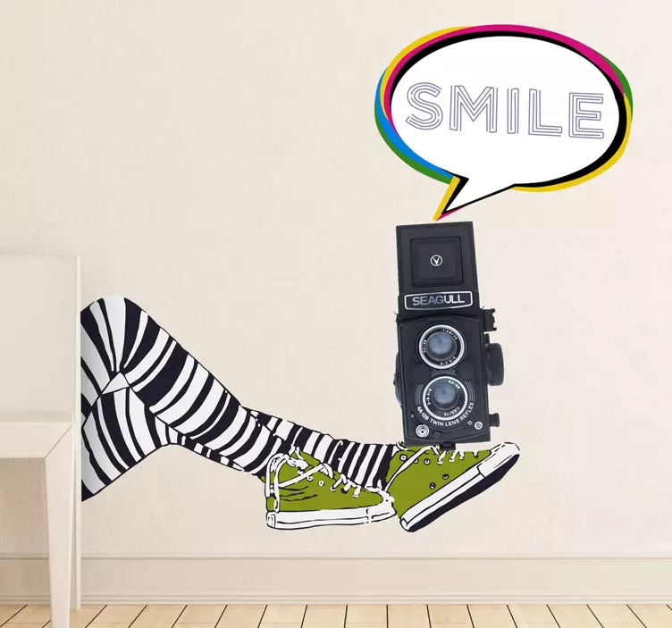 Sticker decorativo gambe e fotocamera - TenStickers