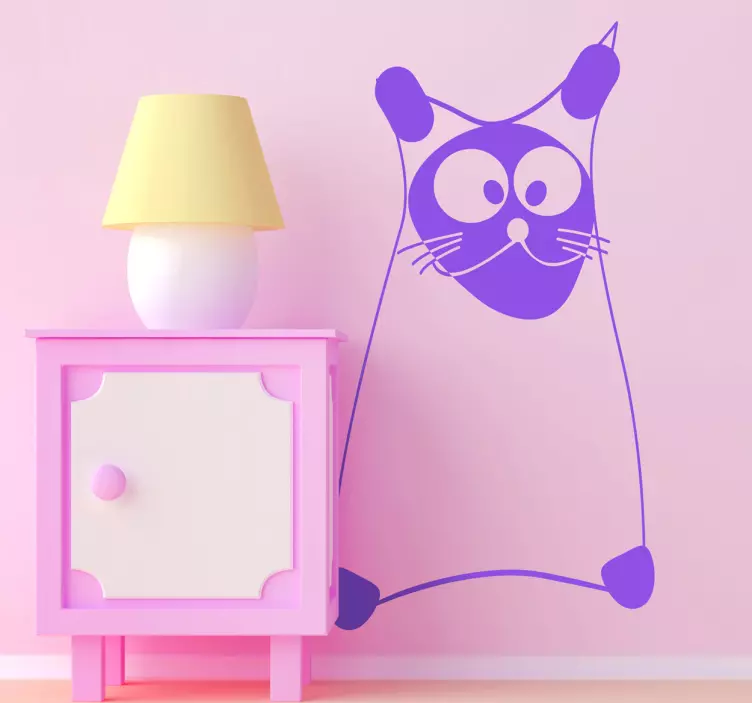 Sticker decorativo gatto bianco - TenStickers