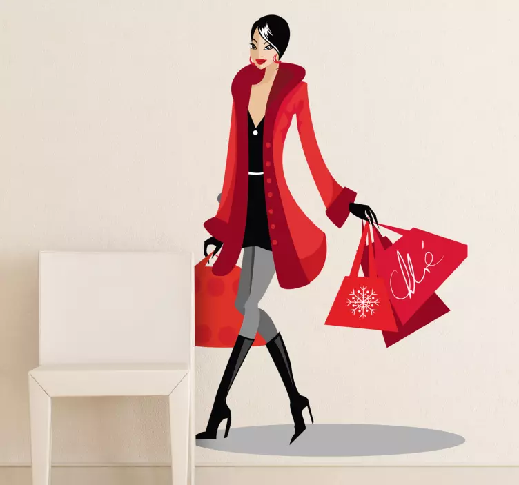 Sticker decorativo giornata shopping - TenStickers