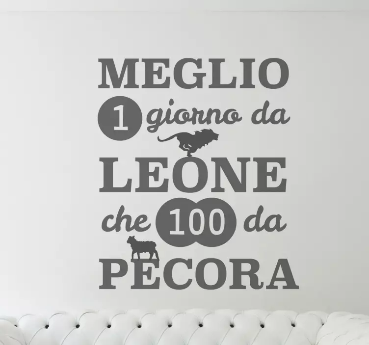 Sticker decorativo giorno da leone - TenStickers
