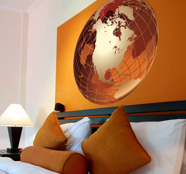 Sticker decorativo globo dorato USA - TenStickers