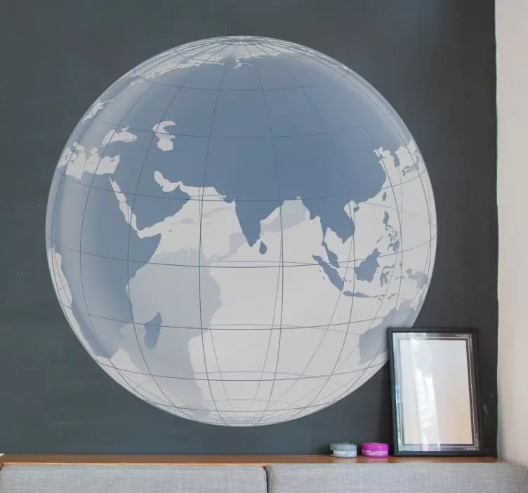 Sticker decorativo globo trasparente India - TenStickers