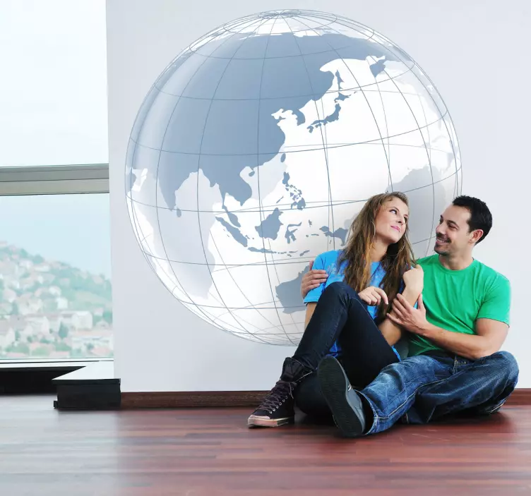 Sticker decorativo globo trasparente Pacifico - TenStickers