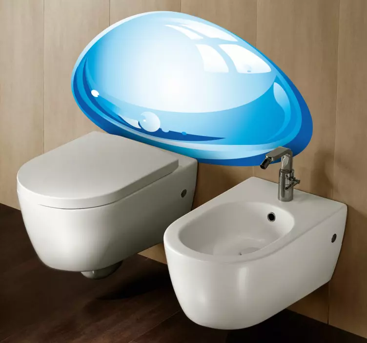 Sticker decorativo goccia acqua grande - TenStickers