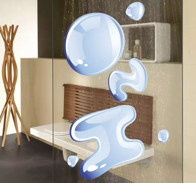 Sticker decorativo H2O testo - TenStickers