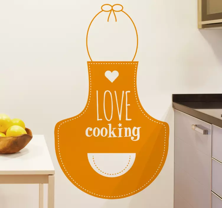 Sticker decorativo I love cooking - TenStickers