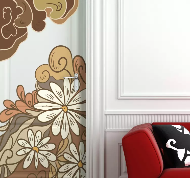 Sticker decorativo illustrazione fiori - TenStickers