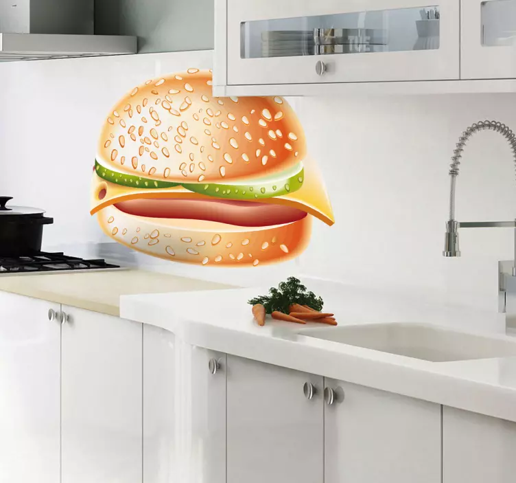 Sticker decorativo illustrazione hamburger 5 - TenStickers