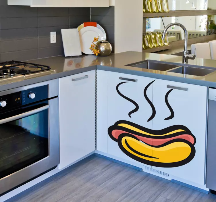 Sticker decorativo illustrazione hot dog - TenStickers