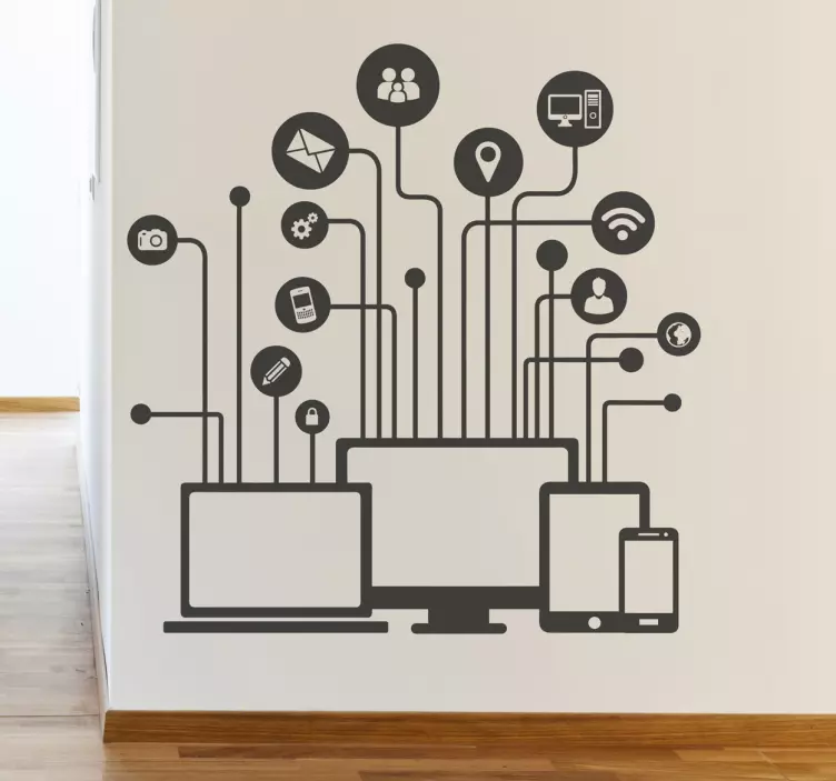 Sticker decorativo illustrazione media - TenStickers